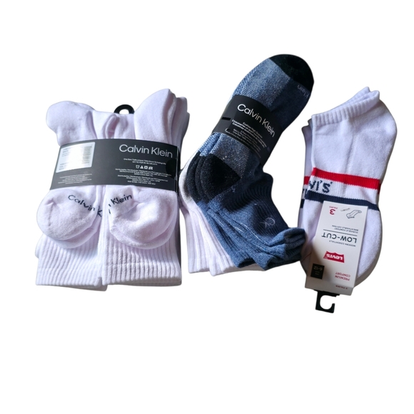 Calvin Klein Other - 14 Pairs Of Calvin Klein, Levis Men's White and Black Athletic Socks
